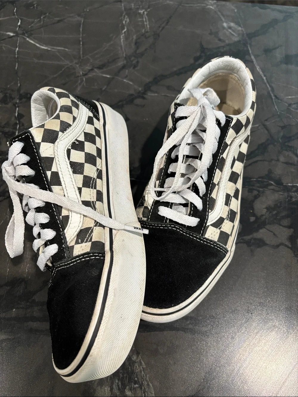 Checkered Platform Vans